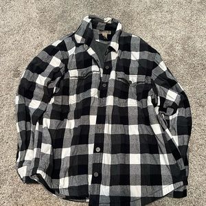 Mens Duluth Trading fleeced flannel jacket